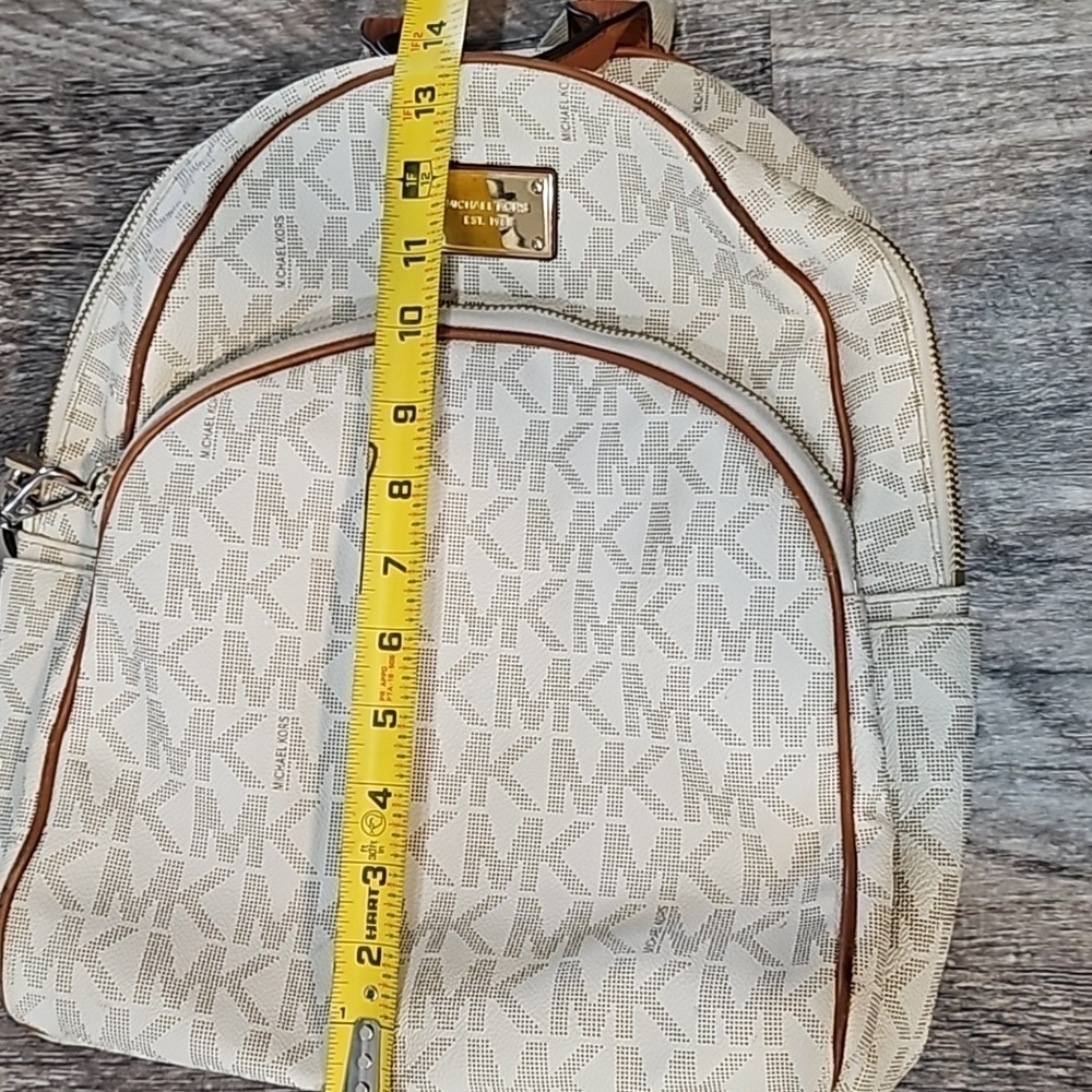 Michael KorsWomen's White Michael Signature Large Backpack - Picture 11 of 14
